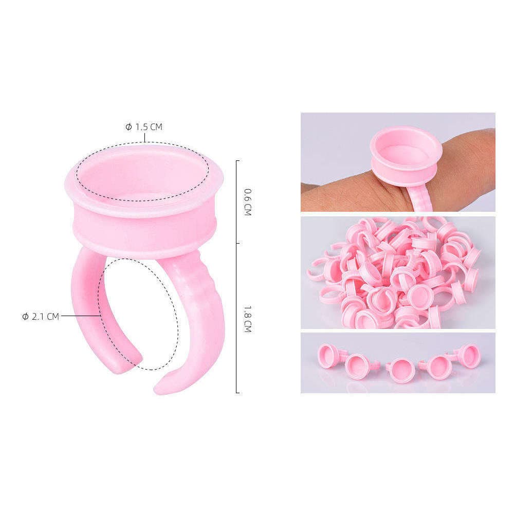 Anel Batoque Rosa Descartável Com 100 Unidades