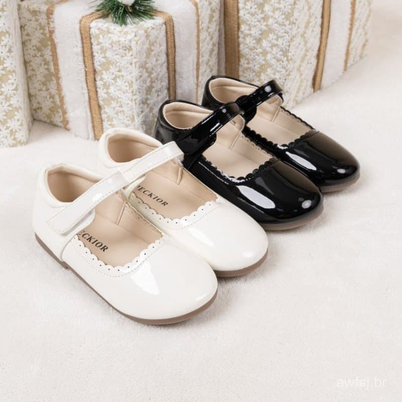 Crianças Sapatos De Princesa Primavera Outono Clássico Meninas Couro Festa De Casamento Causal Ballet Planos Rasos Antid
