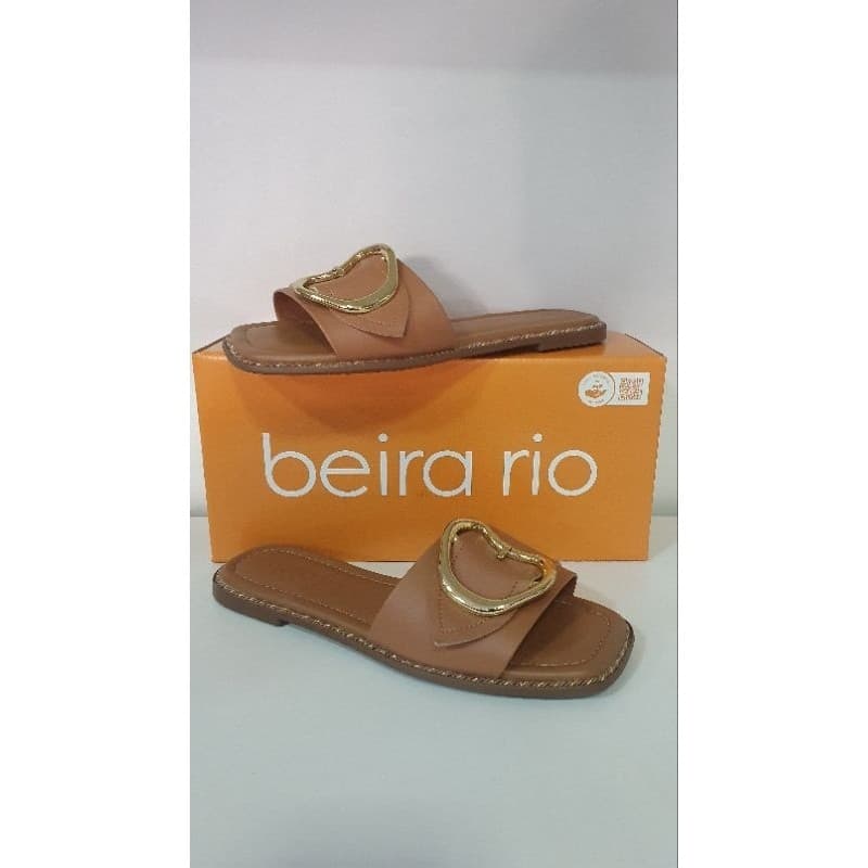 Beira rio rasteirinha napa turim camel 8506207