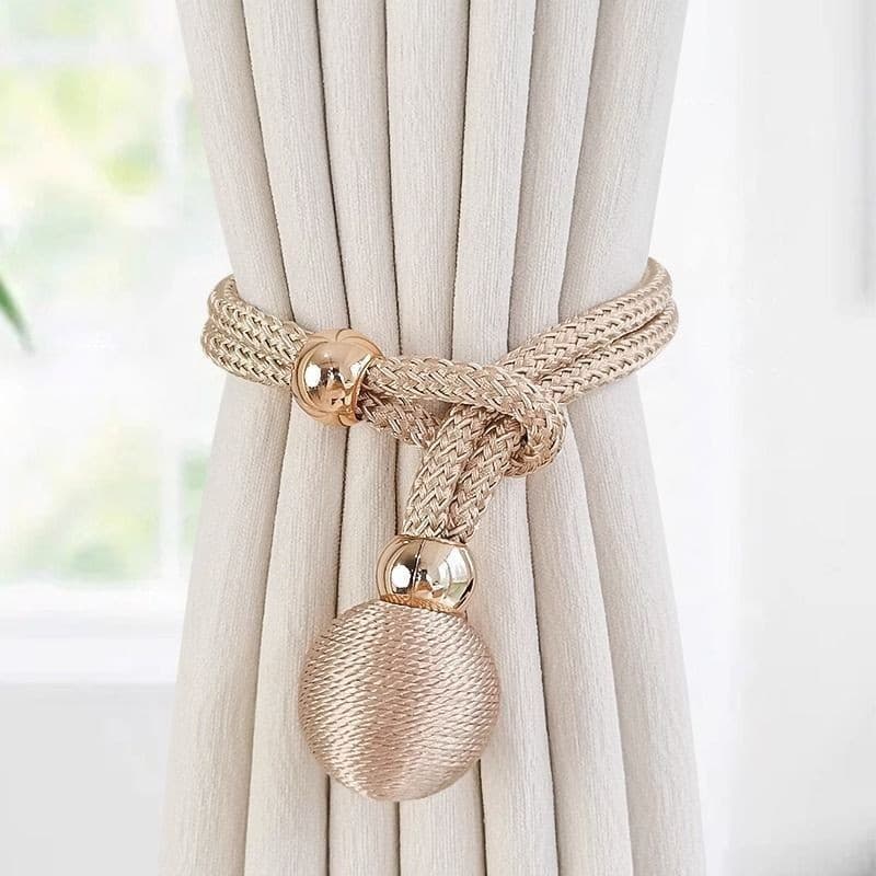 1/2 Pcs Cortina Tiebacks Tie Backs Clipes De Fivela Tecer Retentores De Corda Home