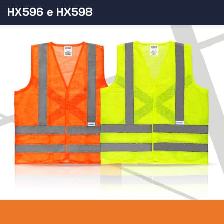 Colete Refletivo Telado Sem Bolso Handex Amarelo Laranja Alta Visibilidade Classe 2
