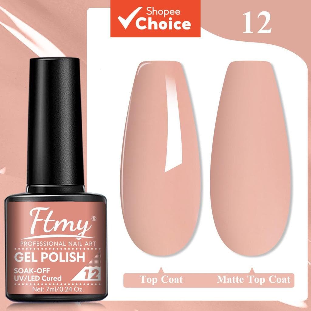 FTMY Gel Esmalte 7 ml, Alta Saturação, Fórmula Resistente, Brilho Intenso, Não Danifica Unhas, Uso Profissional em Salão