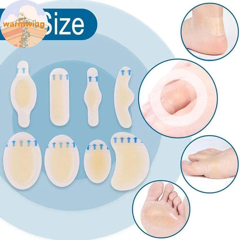 Warmwing 10/12 Pçs Adesivo Hidrocolóide Gel Bolha Gesso Calcanhar Anti-Desgaste Stier Pedicure Remendo Ferramentas De Cu