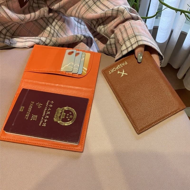 Porta-passaporte coreano, porta-cartões para documentos de viagem, feminino, multifuncional, grande capacidade, ultrafin