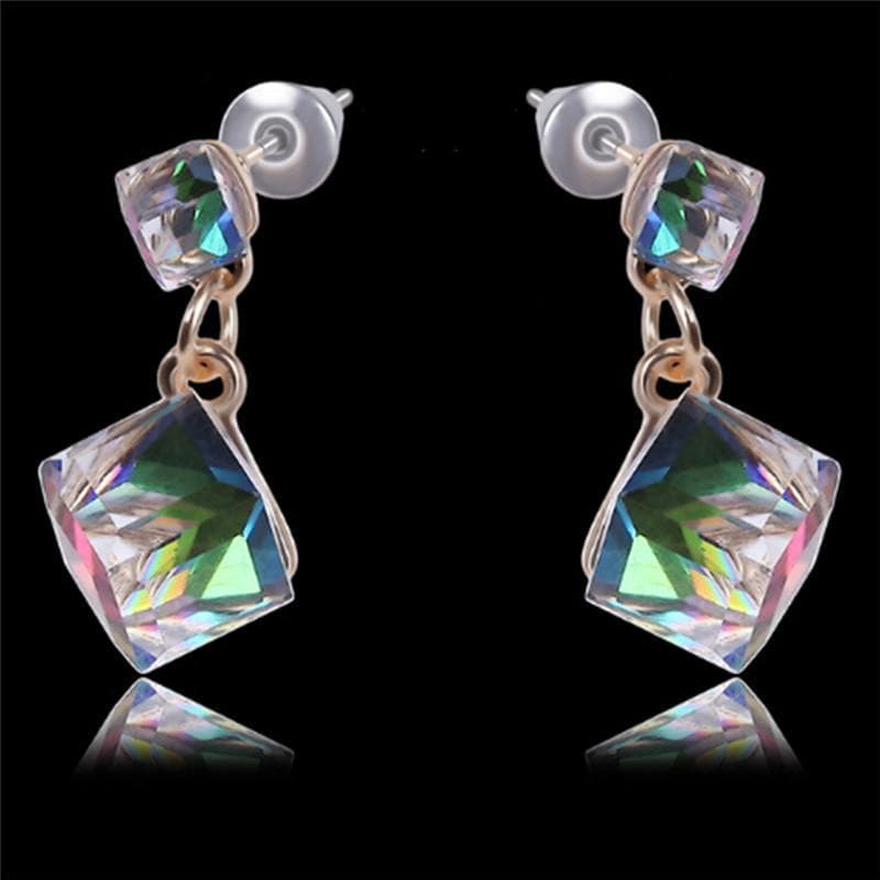 WIT Cristal Strass Brincos Zircon Feminino Casamento Jóias De Noiva WI