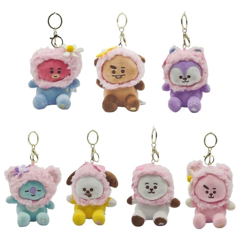 20CM 12CM Kpop Ídolo COOKY CHIMMY TATA Primavera Dia Série Boneca De Pelúcia Bonito Brinquedos Saco Pingente Presente Do