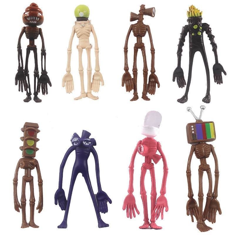 Figura de Ação de Monstro de TV, 10-12cm, 8 peças/conjunto, Modelo de Brinquedo de Jogo de Terror em PVC O2PQ