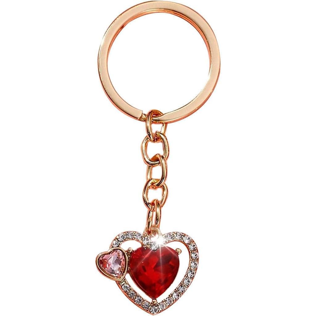 Chaveiro De Coração Vermelho Brilhante , Amuletos De Bolsa De Telefone Fofos , Acessórios Moda , Presentes De Aniversári