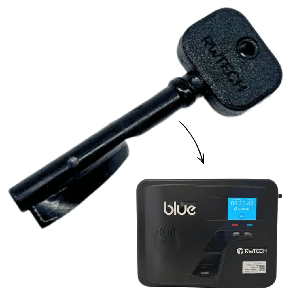 Chave Para Relógio De Ponto Rwtech Blue