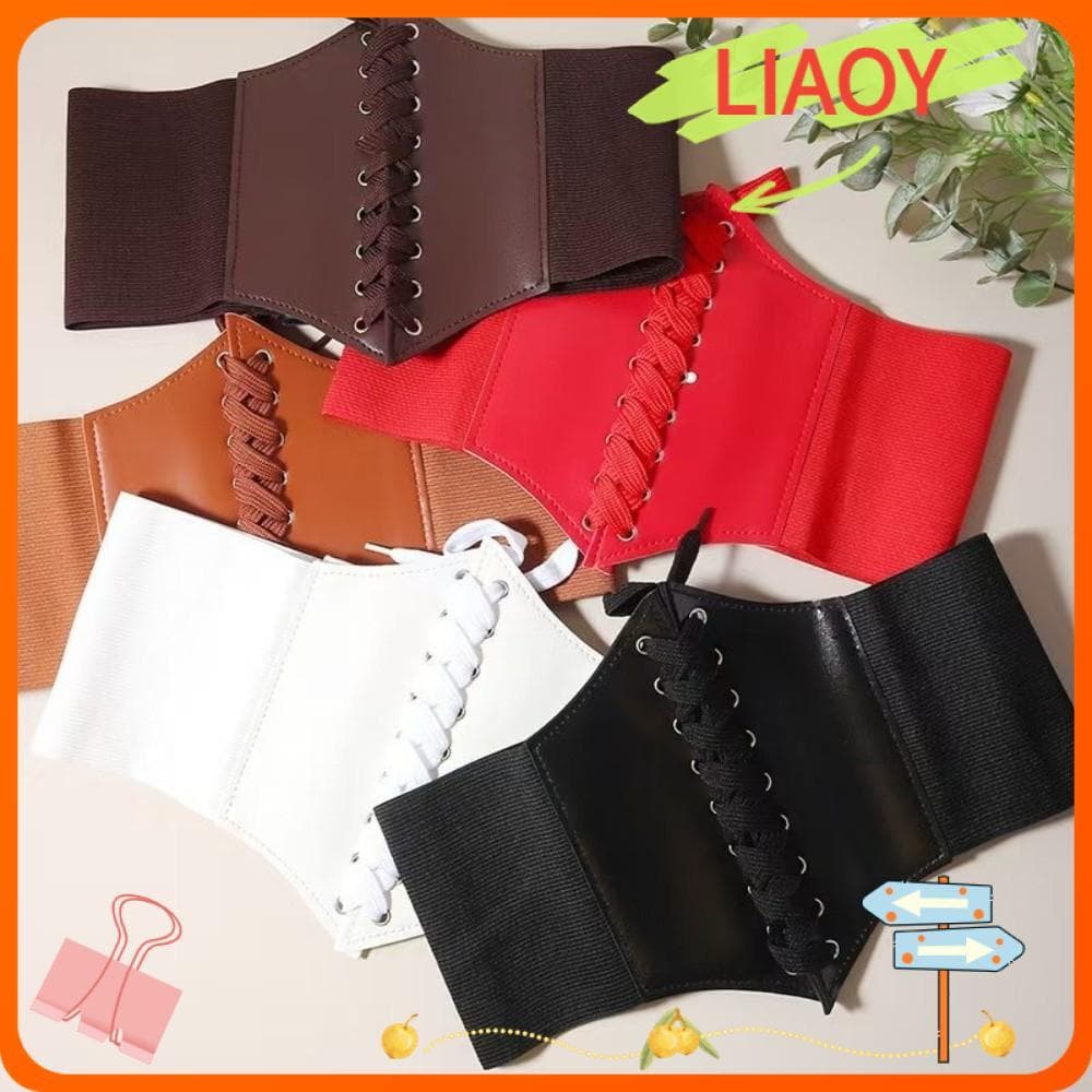 Cinto Espartilho LIAOYING , Alça De Cintura Decorativa Larga , Faixas Emagrecedoras Com Design Elástico Para Uso Externo