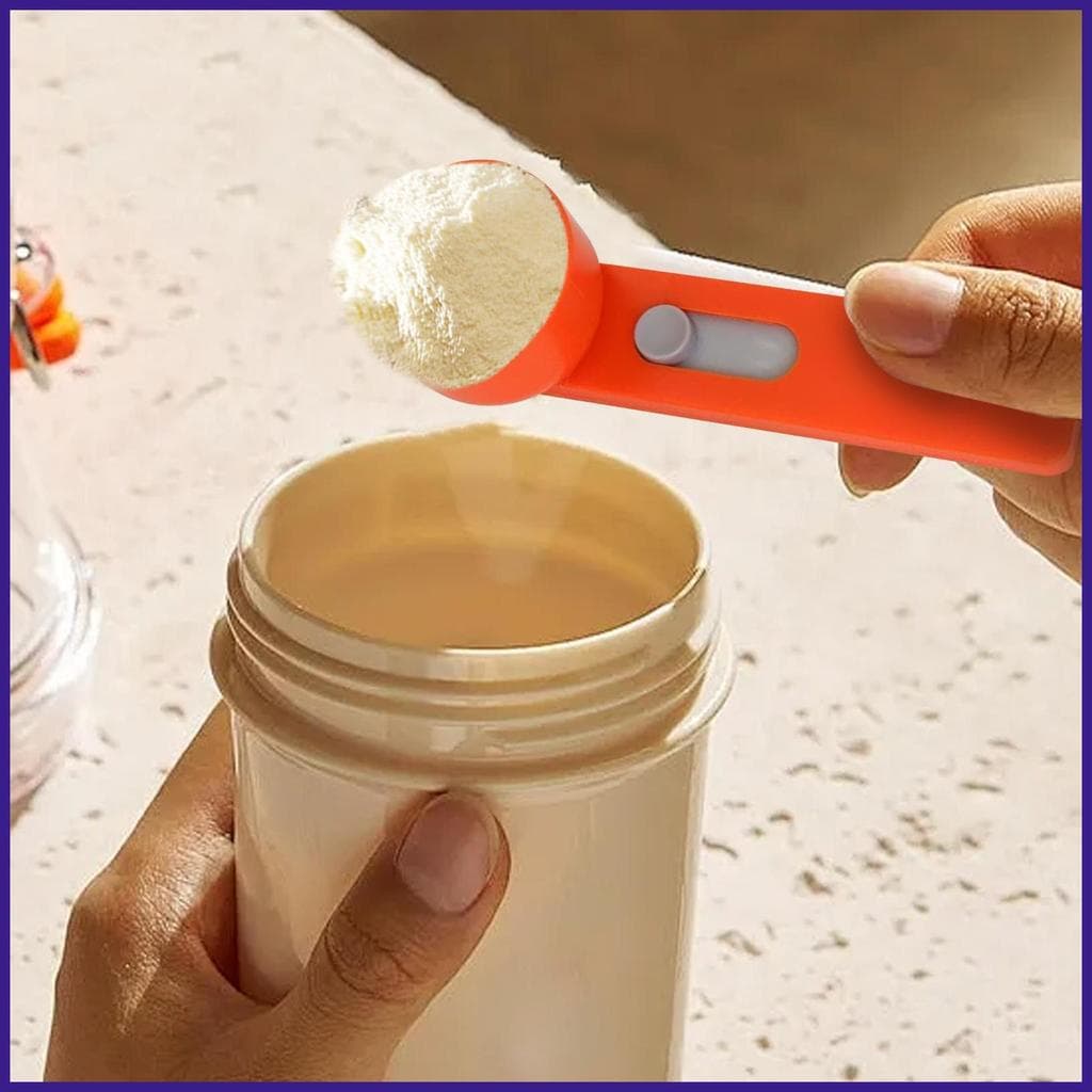 Funil De Proteína Em Pó Portátil Ergonômico Colher De Leite Para Viajar Ginásio Casa Dormitório Apartamento bsurlbr