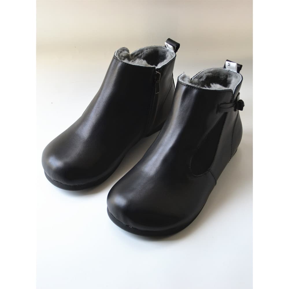 Fácil de limpar pés largos tamanho grande comércio exterior sola macia botas curtas de lã Real botas femininas simples c