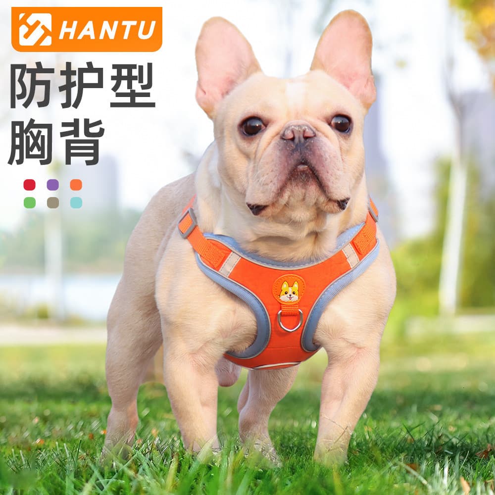 Novo estilo cinta peitoral para animais de estimação camurça filhote de cachorro cinta peitoral trela para cães suprimen