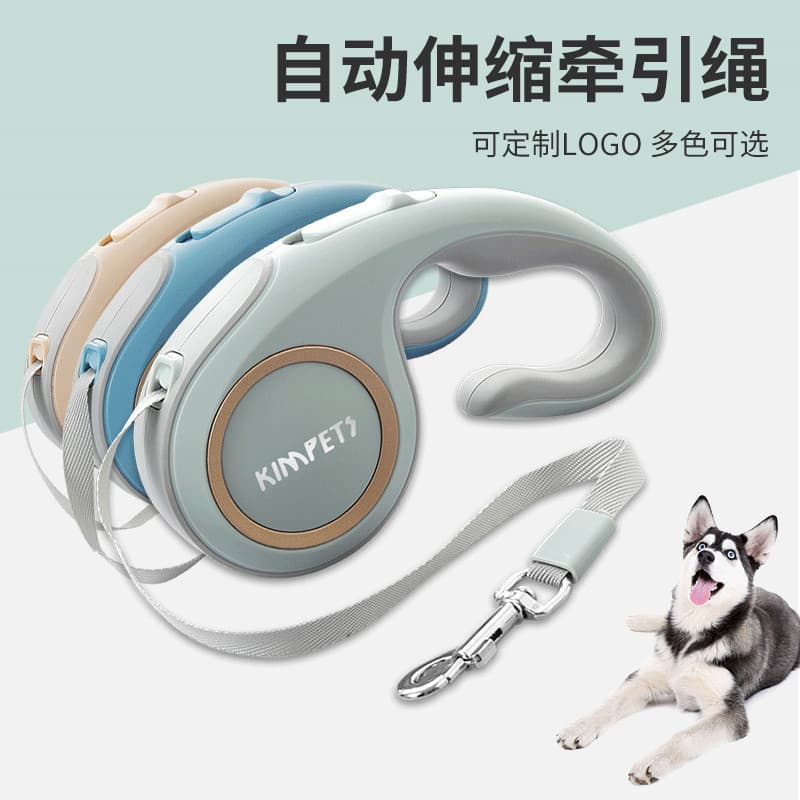 Coleira Retrátil Automática para Cães e Gatos Teddy, Corda de 3m para Passeio ao Ar Livre
