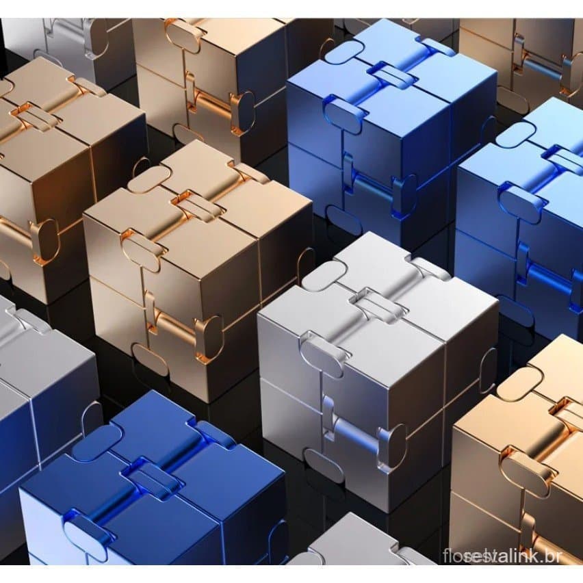 Cubo Infinito De Metal , Brinquedo Para Alívio Do Estresse , Rotação Sem Esforço , De Escritório Superior Com Manivela M