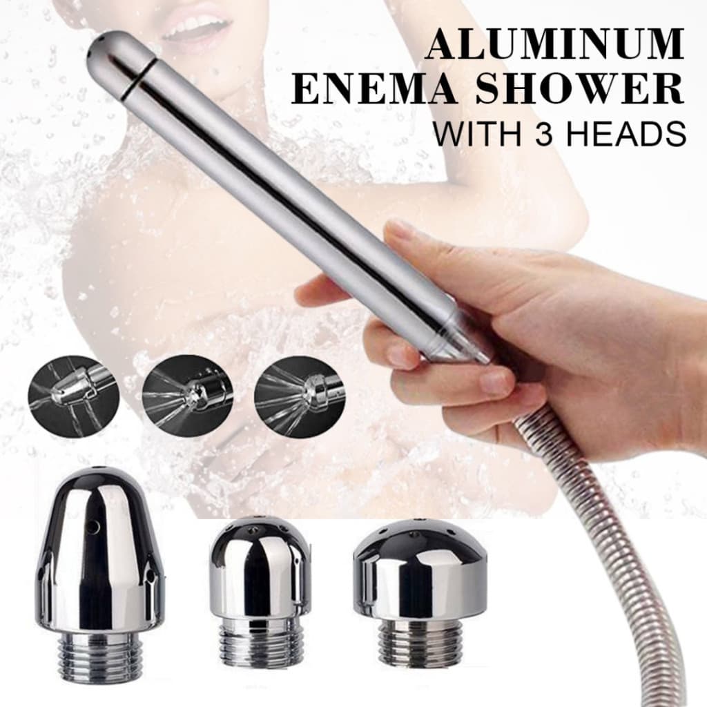 Bico de Água para Enema 1TDG QDNU com 3 Cabeças, Kit de Limpeza Anal e Vaginal, Ferramenta de Limpeza