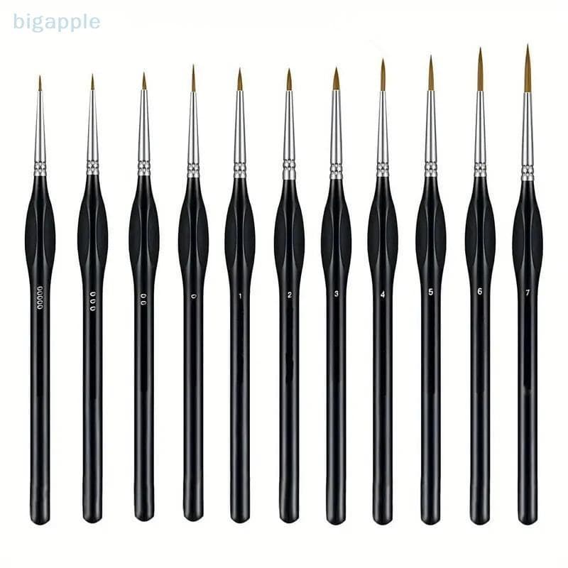 (big88apple) Pincéis Profissionais Em Miniatura Drybrush Micro Detalhe Conjunto De Pequenos De Detalhes Finos Para Acríl