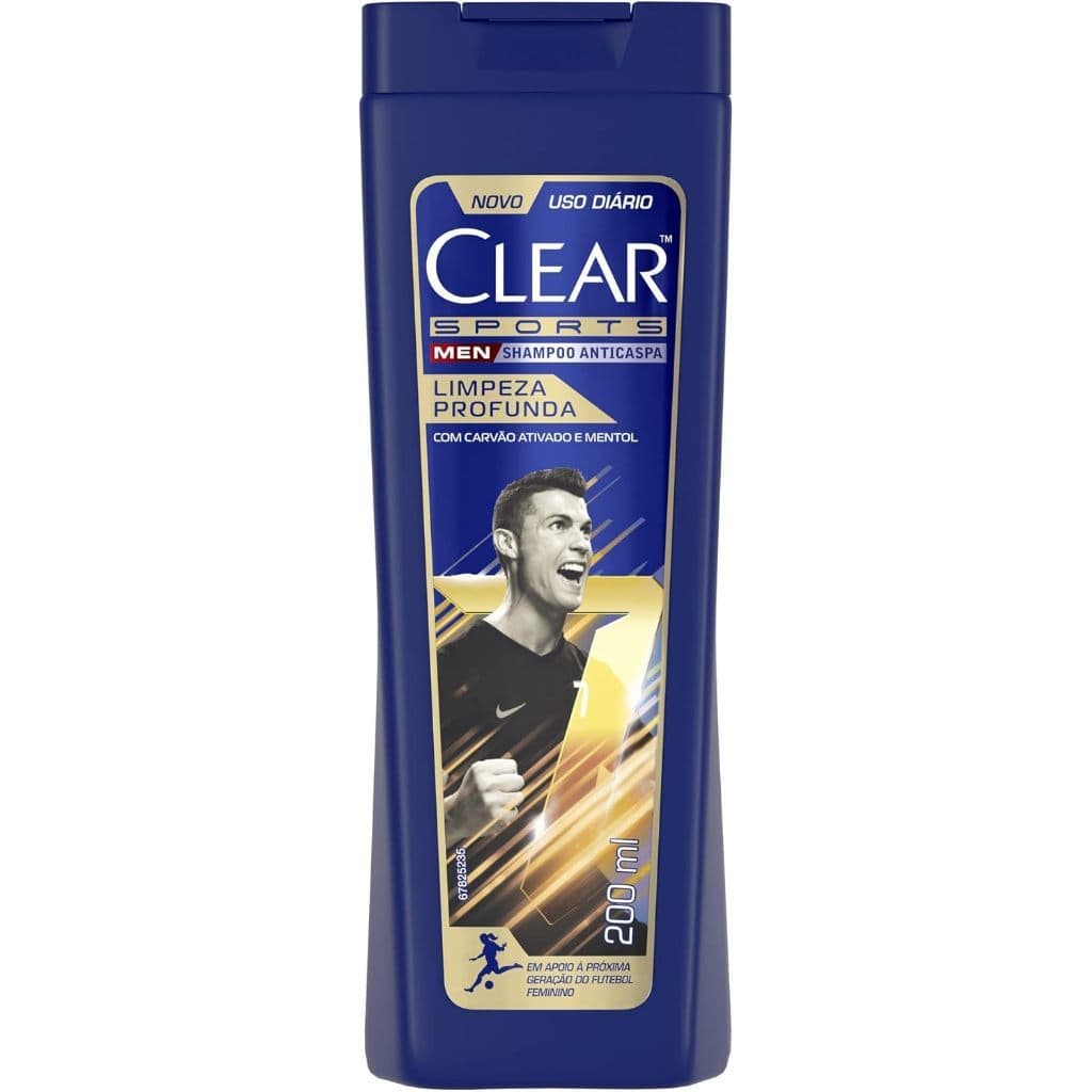 Shampoo Clear Men Limpeza Profunda 200ml - Anticaspa, Controle da Oleosidade, Purificação e Frescor Masculino