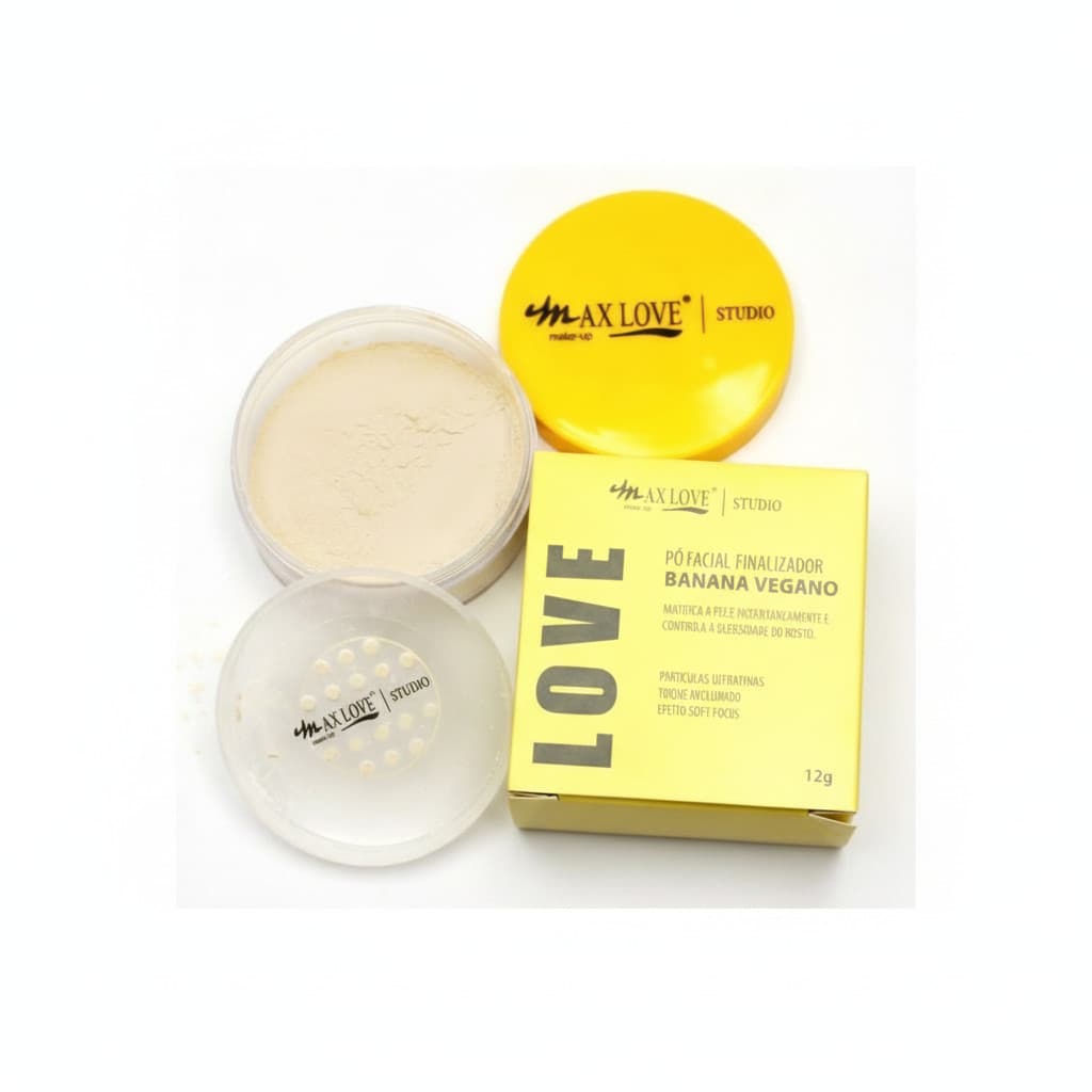 Pó Facial Finalizador Banana Vegano - Max Love