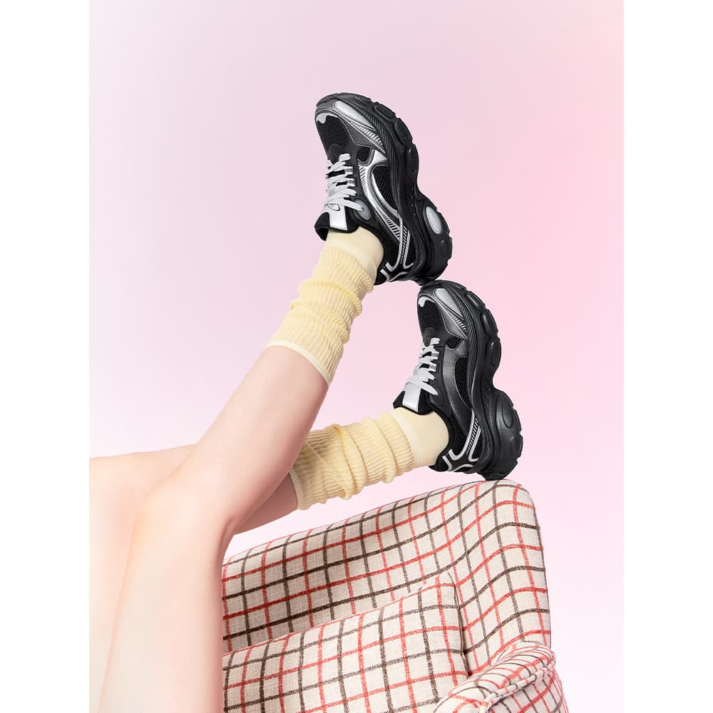 Amor sapatos 361 papai sapatos femininos 2026 novo estilo verão malha respirável tênis Retro aumentando sapatos casuais