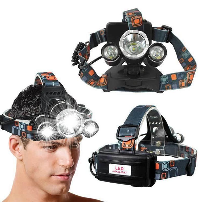 Lanterna de Cabeça Recarregável HYTALUX HY093 LED 2000lm Alcance 300m com Zoom