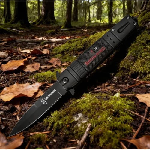 Canivete Semi Automático Corta Corda Caça e Pesca Camping