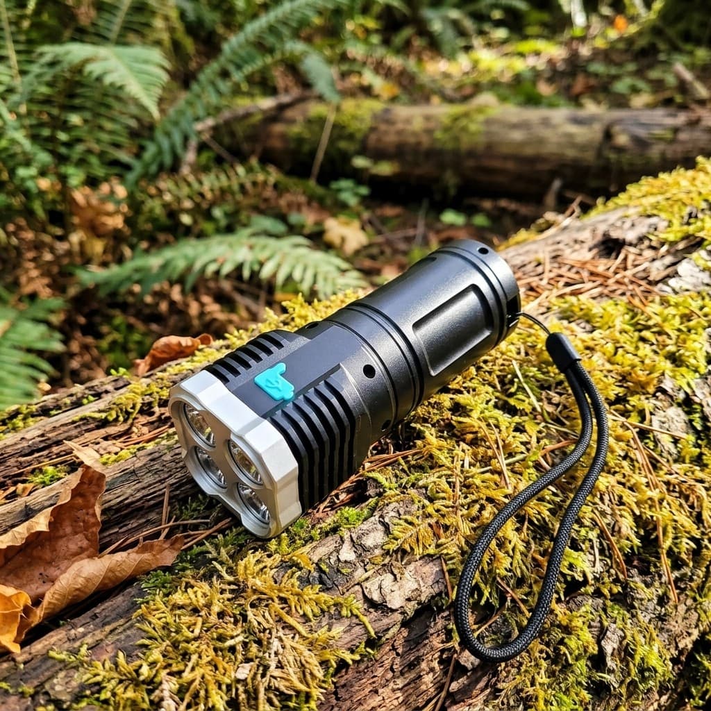 Lanterna LED Tática para Segurança e Vigilância Noturna Lanterna Recarregável USB Alta Potência