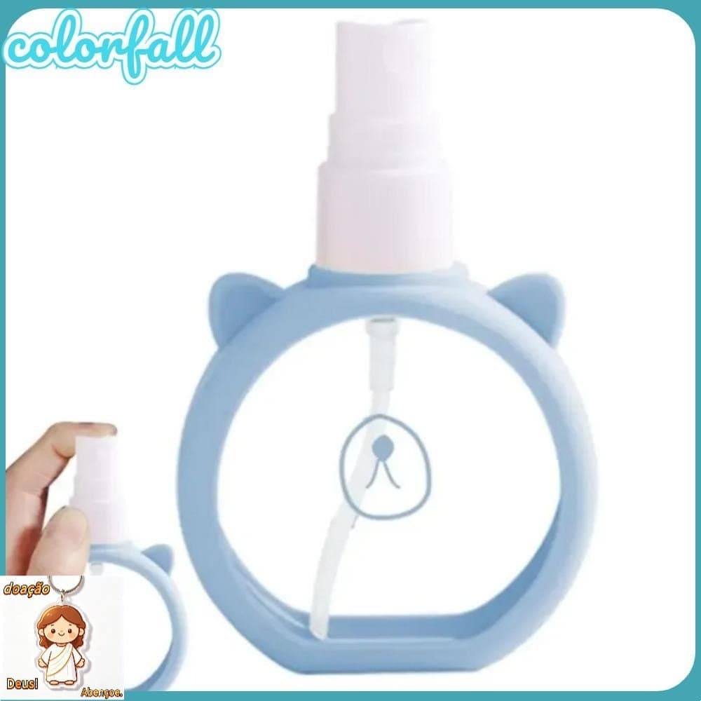 1pcs Spray Bottle , 55ML Cartoon Bear Frasco De Maquiagem Vazio E Recarregável À Prova De Vazamentos