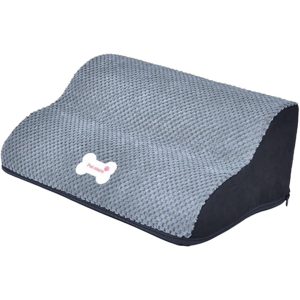 Escada para animais de estimação de dupla camada, degraus de plataforma antiderrapantes para cães, cinza