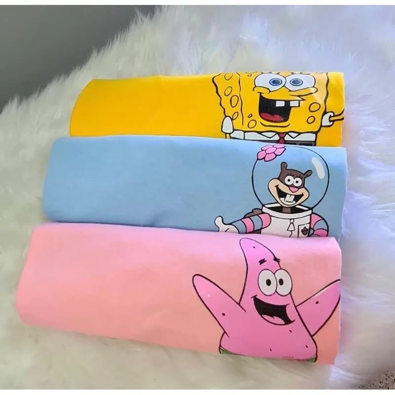 Camiseta Casual Lançamento Bob Patrick Sandy Sirigueijo 100% Algodão Premium Envio Imediato