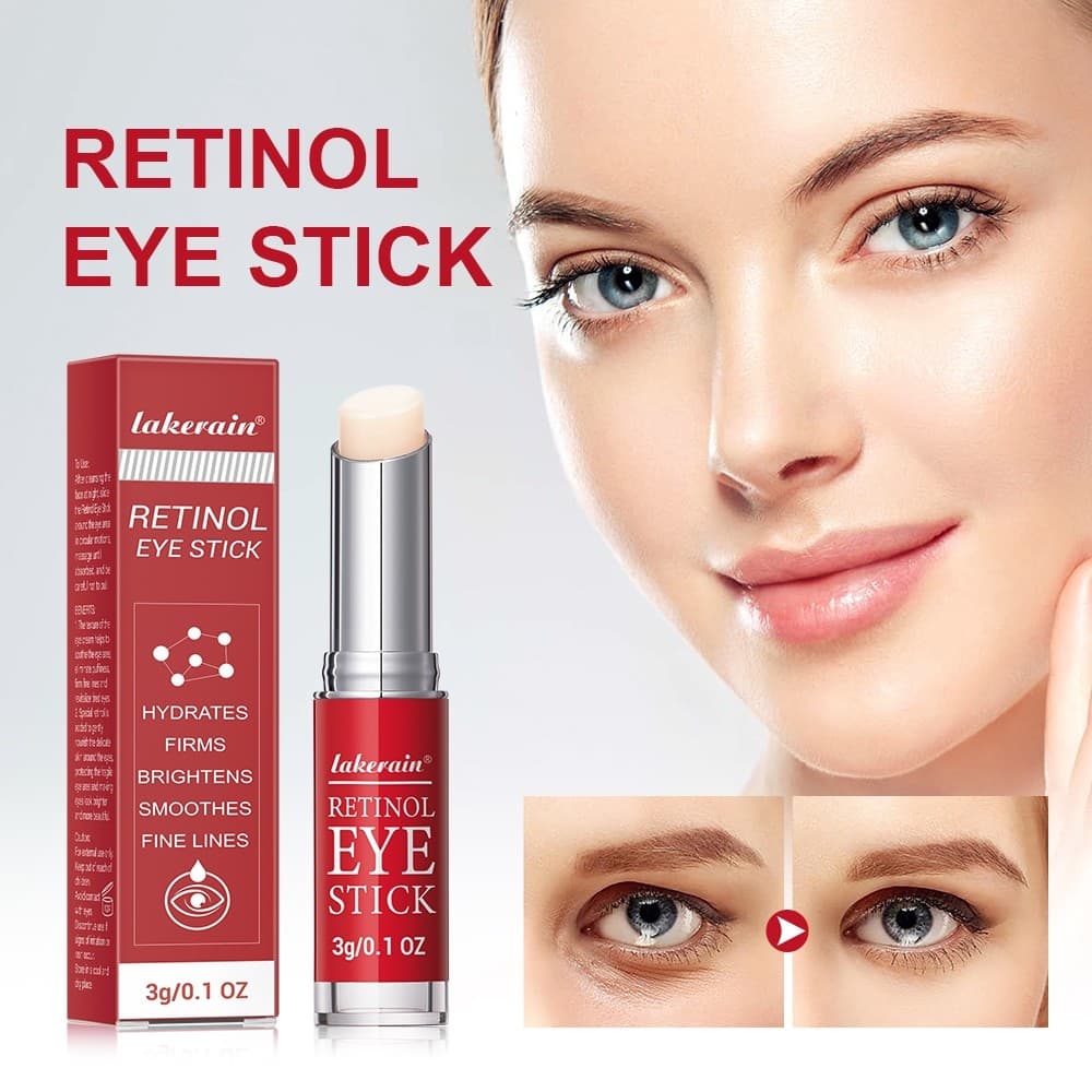 Creme para os olhos leve para olheiras, creme para os olhos em bastão de Retinol, hidratante e reafirmante para os olhos
