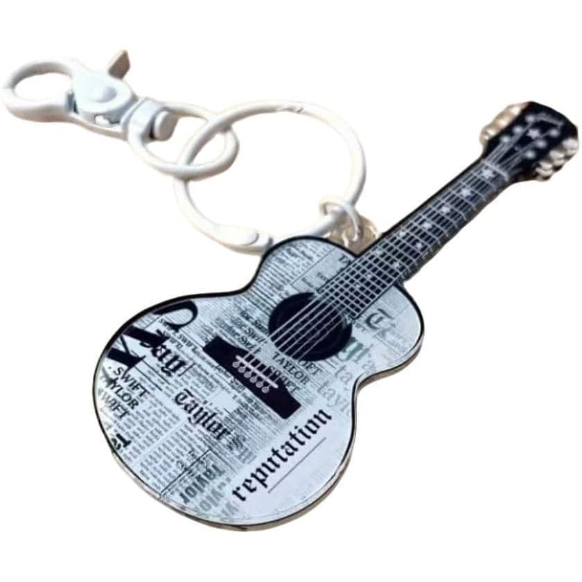 Chaveiro De Guitarra Acústica – Pingente De Bolsa Com Tema De Música Criativa , Lindo Acessório De Violino Presente Para