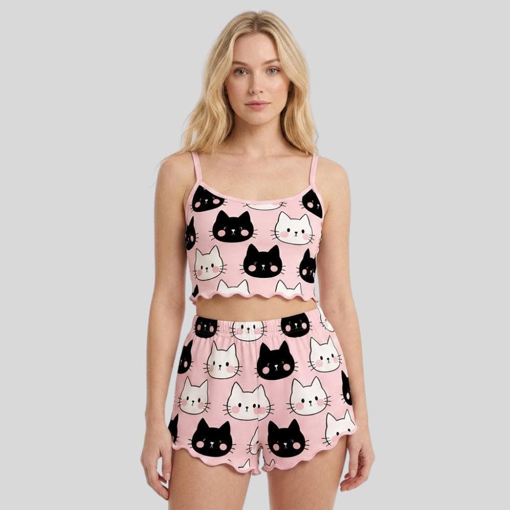 Baby Doll Feminino Estampado Para Dormir Conforto Fresquinho Conjunto Pijama Adulto Leve