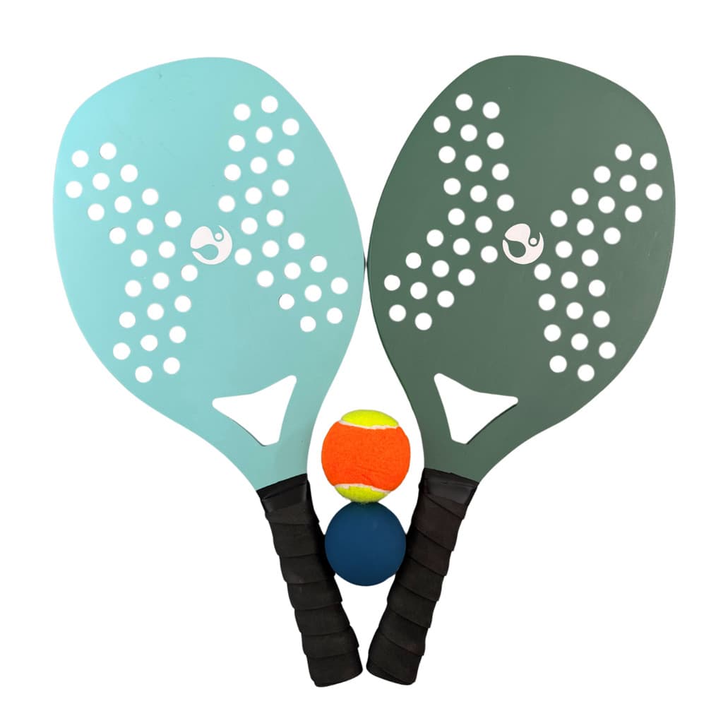 Kit Praia 2 Raquetes Multifuncionais Beach Tennis Frescobol