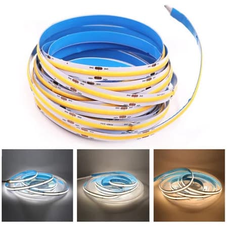 Fita Led Cob 3000k 4000K 6000K 5mts 8mm 320 led/M 12v Ip20 Para Perfil
