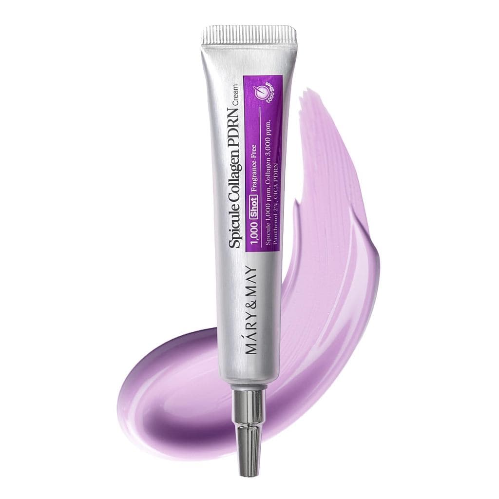 Creme Noturno Coreano Mary&May Spicule Collagen PDRN, 0,53 oz |   1.000 ppm de espículas marinhas + colágeno marinho fra