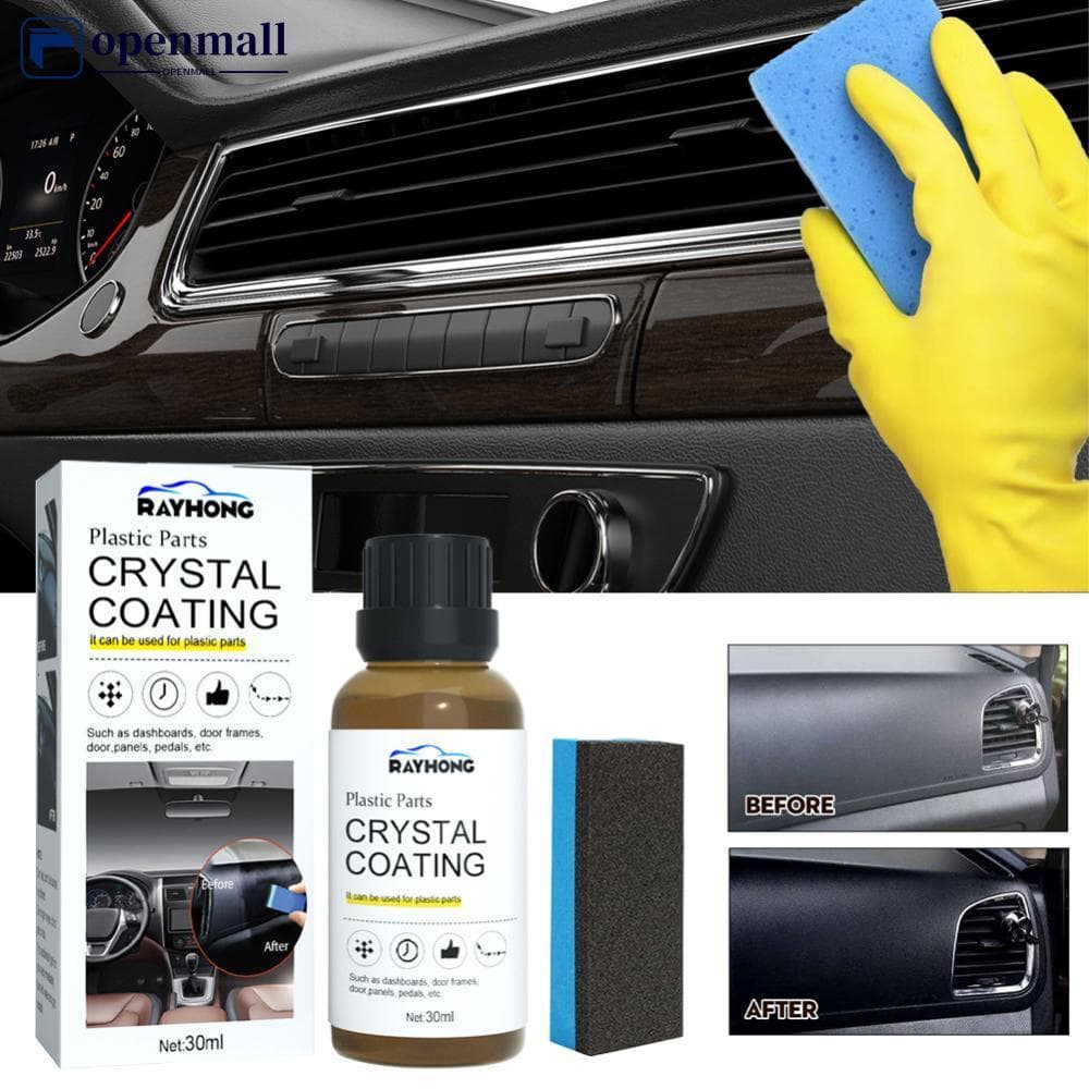 OMALL 30ml Restaurador De Plástico Para Carro Revestimento Polonês Limpador De Couro Interior Restauração De Assento Cer