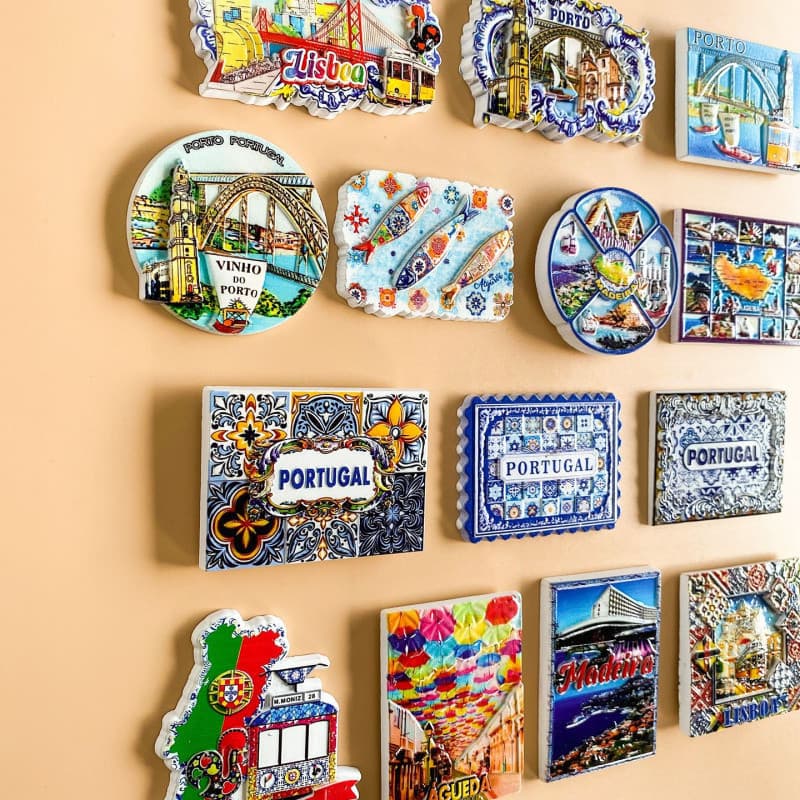 Adesivos magnéticos para refrigeradores, características de Portugal, adesivos para geladeira, lembranças turísticas, co