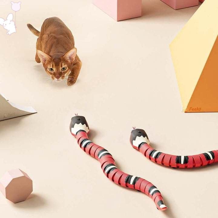 Brinquedo Interativo Elétrico Cobra Cat com Sensor Inteligente Acessórios para Gatos Brinquedo de Jogo para Cães com Car