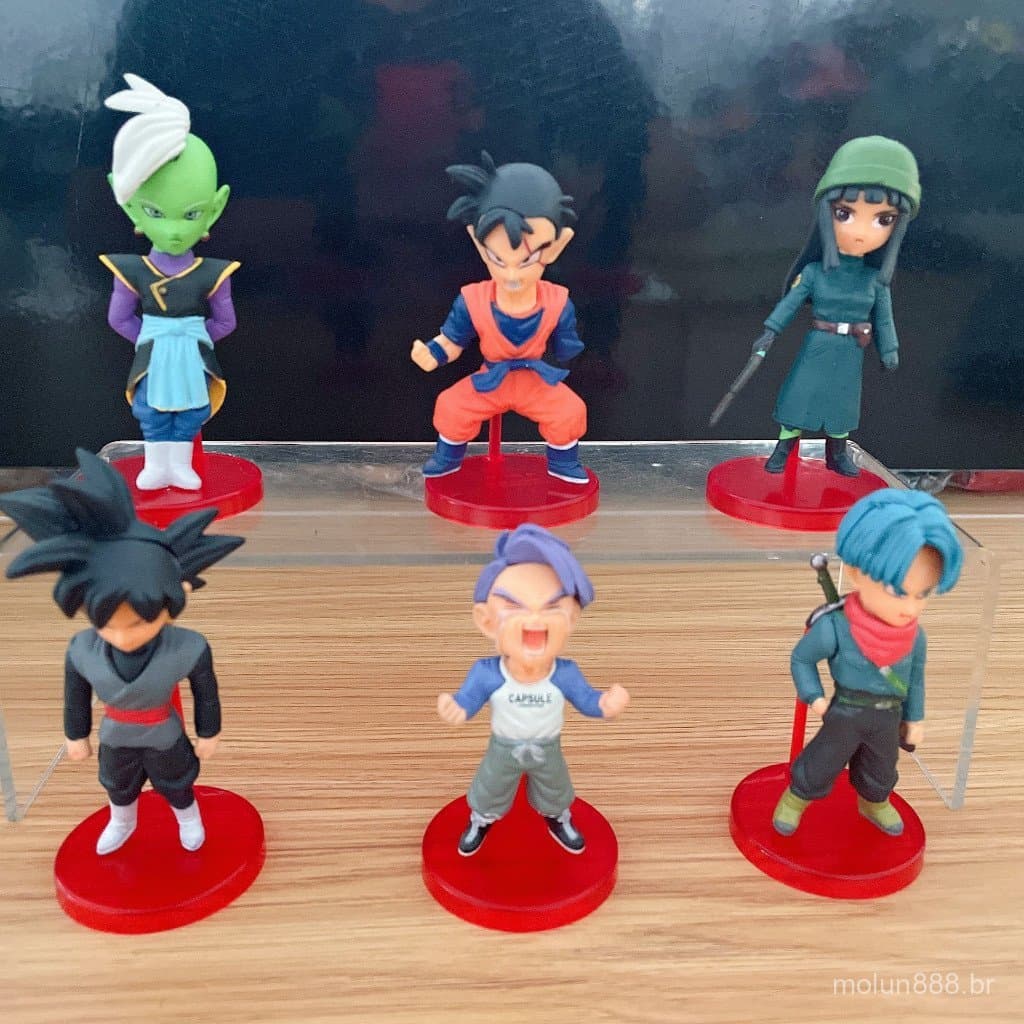 Conjunto de 20256 Peças de 7cm, Figuras de Ação de Dragon Ball Z Super Saiyan Son Goku, Gohan, Vegeta, Broly, Piccolo, M