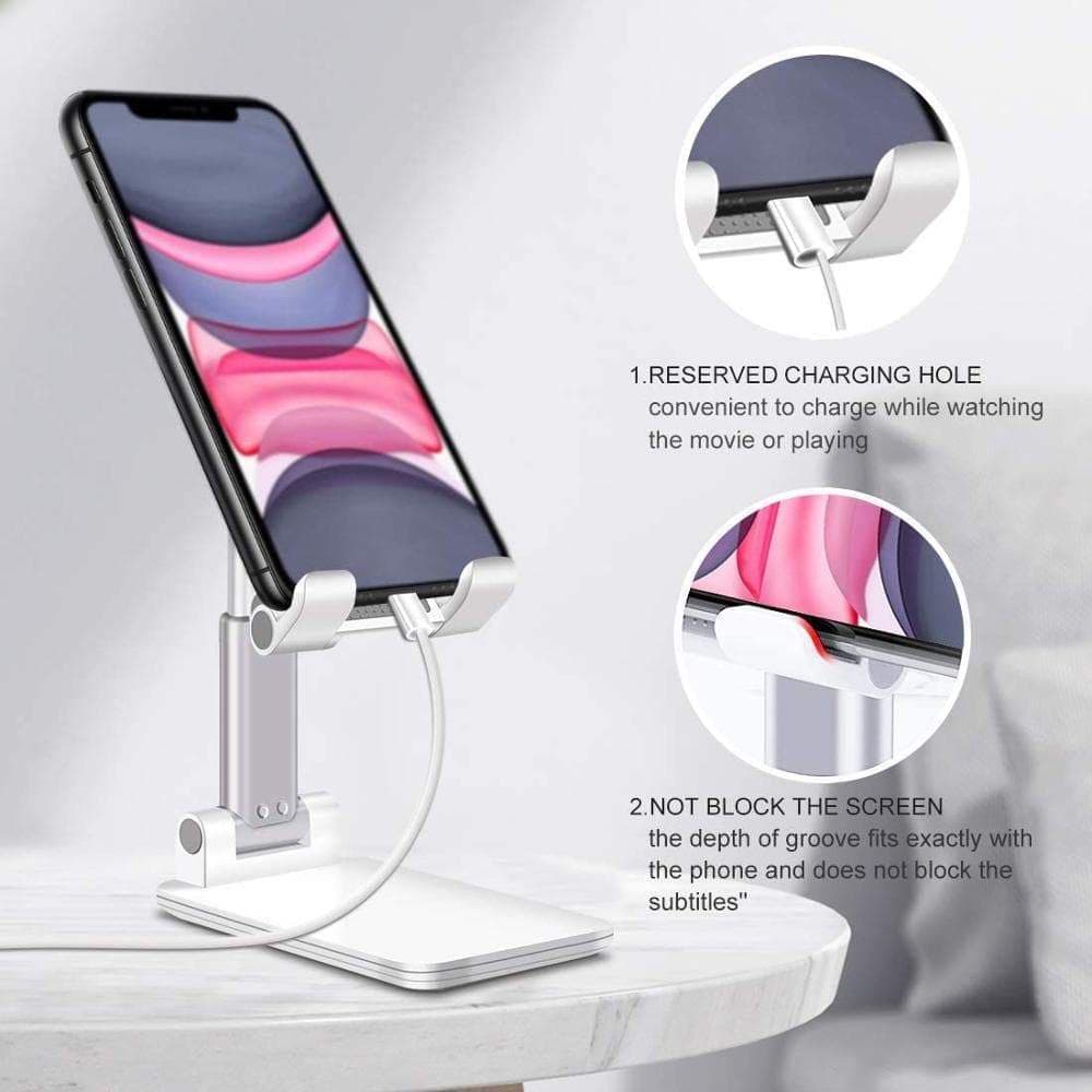 Apoio de Mesa Ajustável Compacto Dobrável Compatível com Celulares e Tablets
