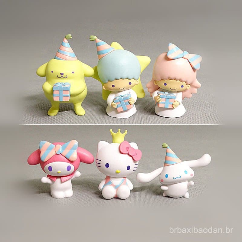 Novos itens soltos: Cinnamoroll, My Melody, Little Twin Stars, figuras, decorações para bolos, ornamentos de mesa.