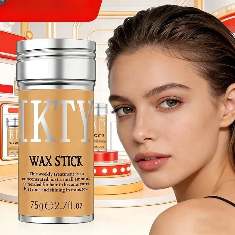 IKTY Cera Vara Pomada Modelador Anti-Frizz Peruca Rasgado Pasta Modelagem Macio Suave Feminino Masculino 75g