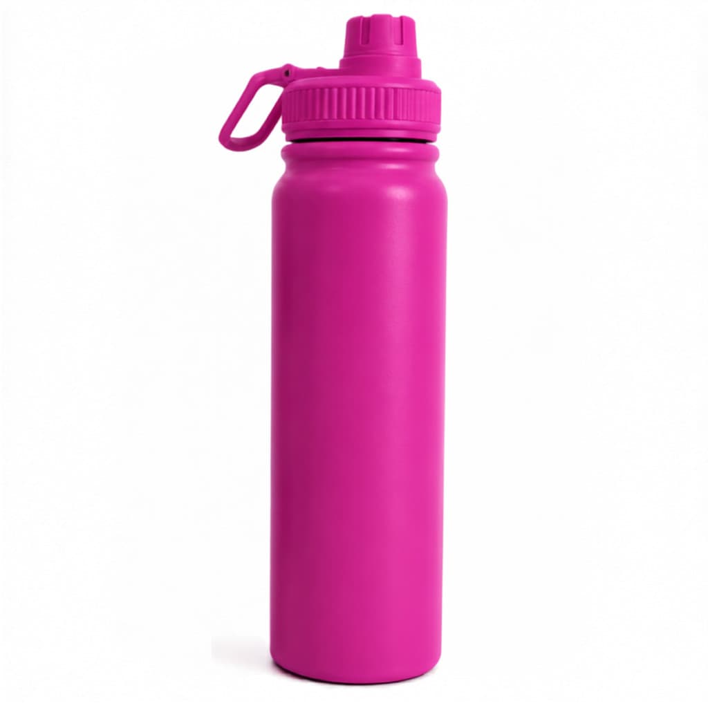 Garrafa Termica Inox 800ml Parede Dupla Bocal Largo - Quente 12h Frio 24h Academia Viagem Rosa