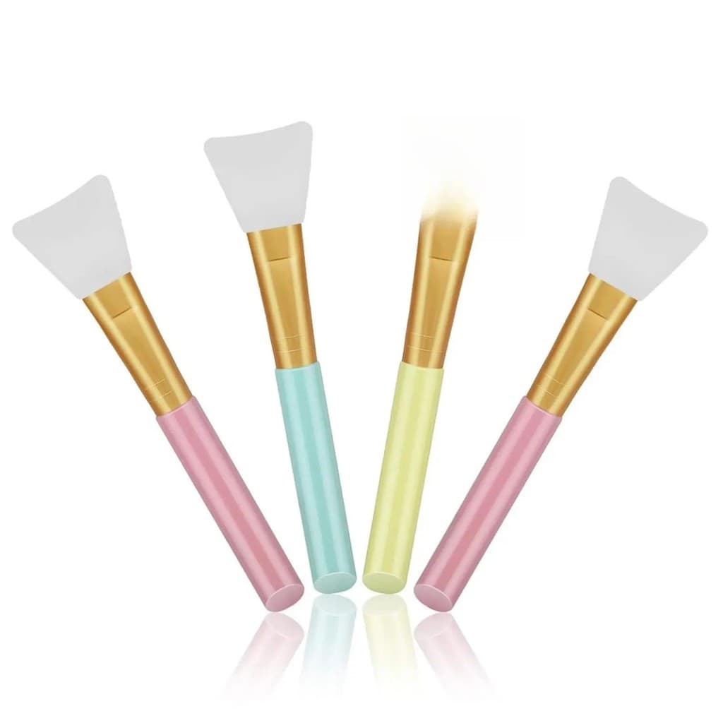 4 Espátulas de Silicone para Máscara Facial, Flexíveis para Aplicação Suave, Fáceis de Limpar com Água, Sem Cheiro, Ferr