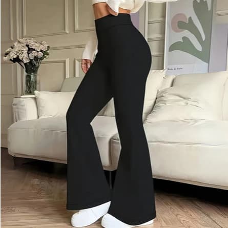 Calças Legging FLARE, Bailarina, Boca de Sino, Suplex Cintura Alta, Academia, Social ou Casual g1 g2 g3