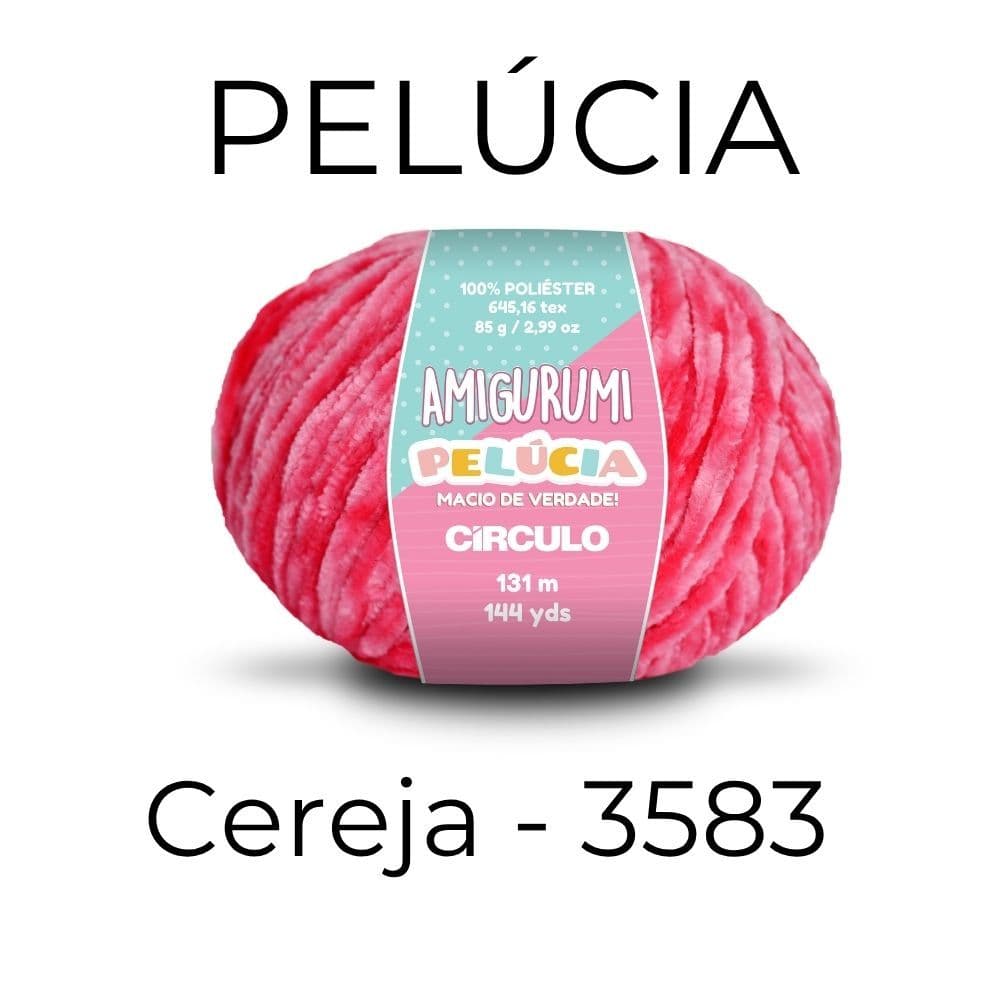 Fio Pelucia Linha Amigurumi Circulo – Cor Cereja 3583