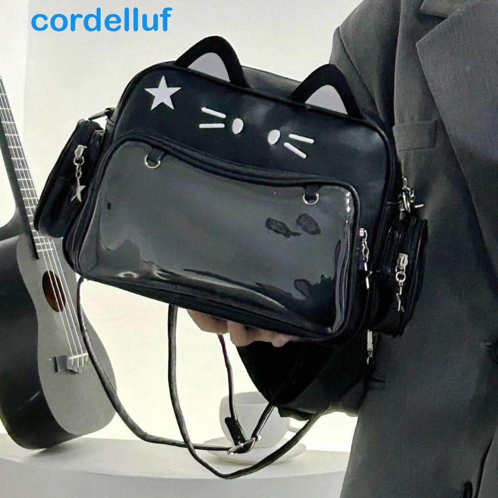Itabag de Gato Fofo, Bolsa Transparente para Exibição de Acessórios em Estilo Formal, Bolsa de Armazenamento para Boneca