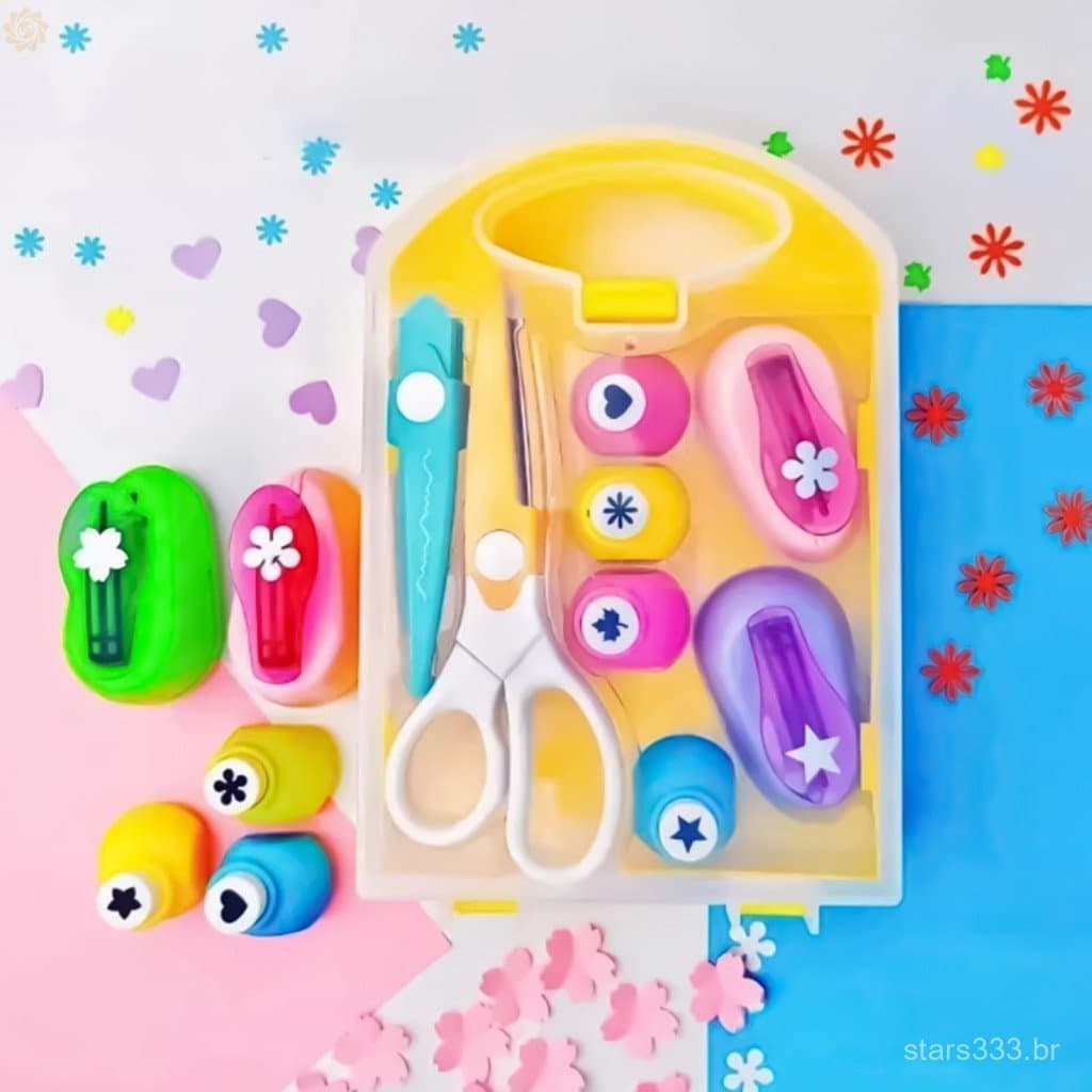 Embosser DIY Craft Tool Set Easy Press Padrão Com Tesoura Para Crianças E Adultos
