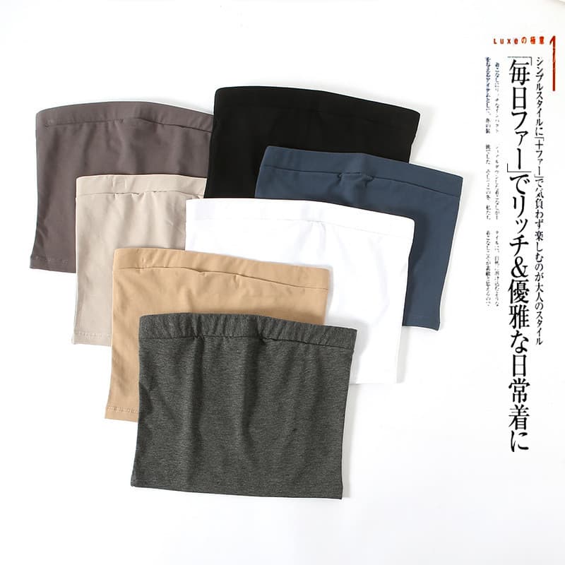 Primavera verão novo estilo roupas femininas fino ajuste elástico apertado antiderrapante tubo de abas largas topo multi